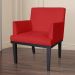 Poltrona Decorativa Vitória Sala e Recepção Com Base de Madeira Suede Vermelho - DS Estofados