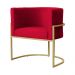Poltrona Luana Decorativa Veludo Vermelho