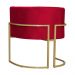 Poltrona Luana Decorativa Veludo Vermelho