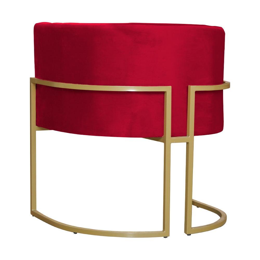 Poltrona Luana Decorativa Veludo Vermelho