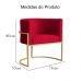 Poltrona Luana Decorativa Veludo Vermelho