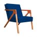 Poltrona Luxo Monalisa Suede Azul Marinho