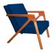 Poltrona Luxo Monalisa Suede Azul Marinho