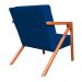 Poltrona Luxo Monalisa Suede Azul Marinho