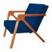 Poltrona Luxo Monalisa Suede Azul Marinho