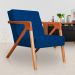 Poltrona Luxo Monalisa Suede Azul Marinho