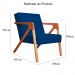 Poltrona Luxo Monalisa Suede Azul Marinho