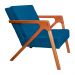 Poltrona Luxo Monalisa Suede Azul Royal