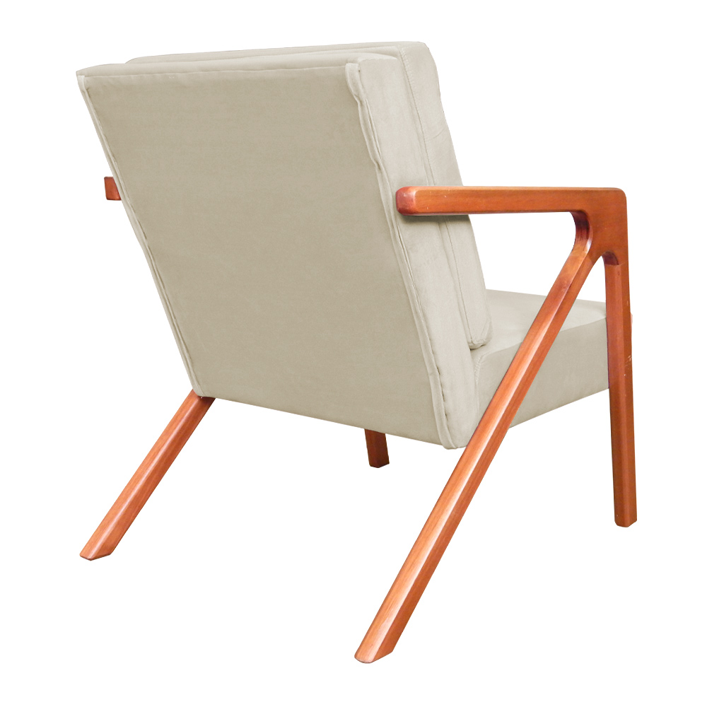 Poltrona Luxo Monalisa Suede Bege