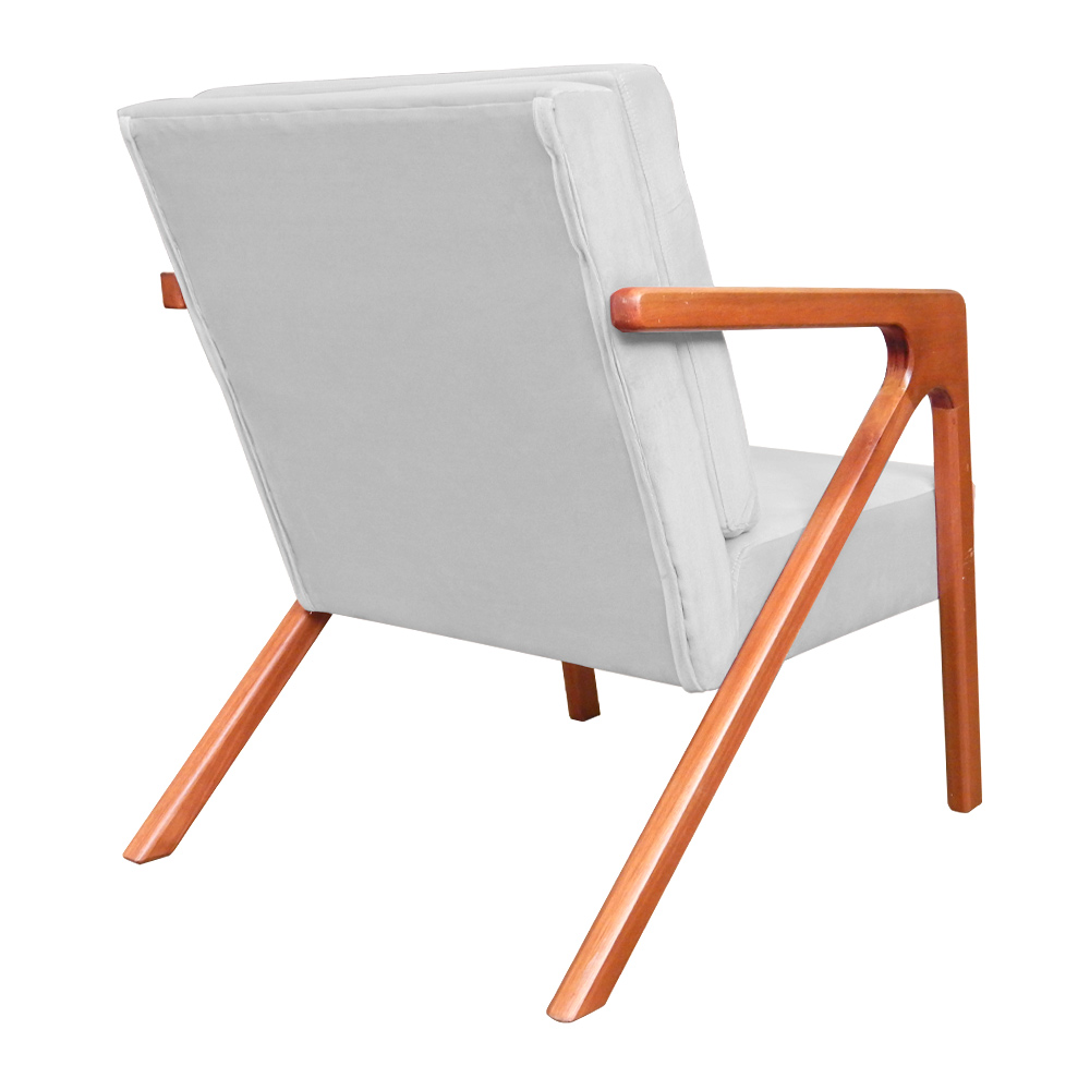 Poltrona Luxo Monalisa Suede Branco