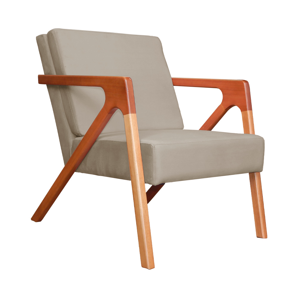 Poltrona Luxo Monalisa Suede Cappuccino