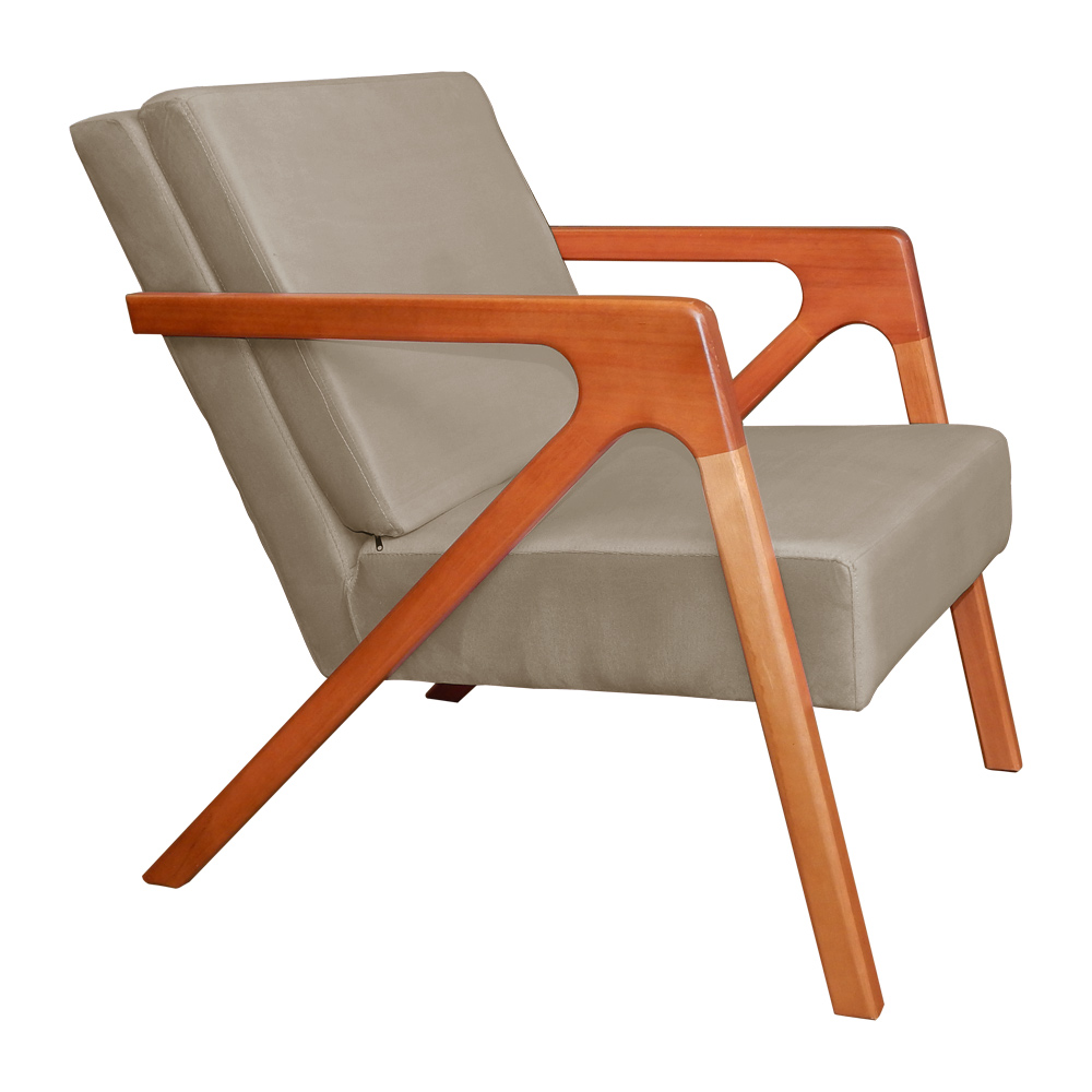 Poltrona Luxo Monalisa Suede Cappuccino