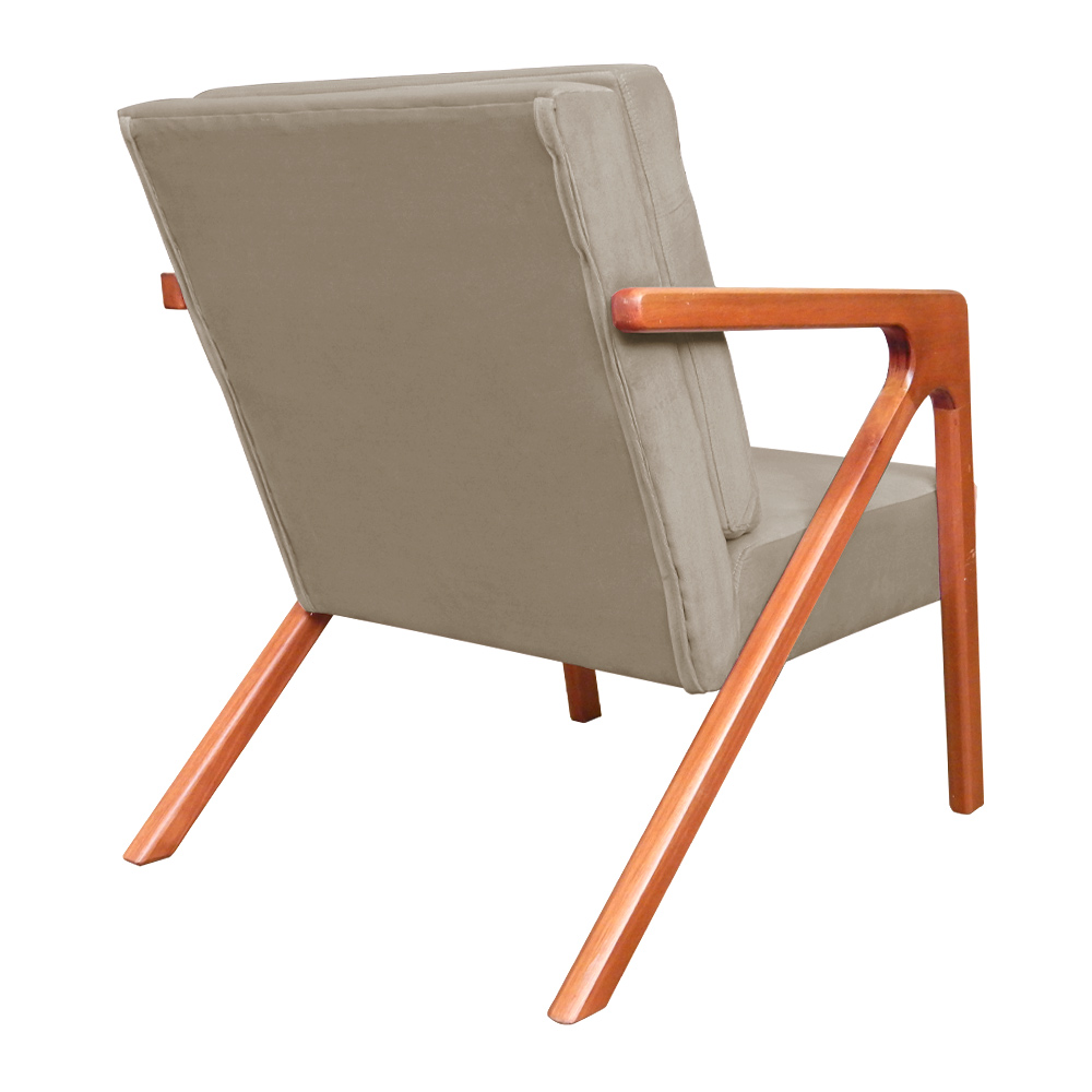 Poltrona Luxo Monalisa Suede Cappuccino