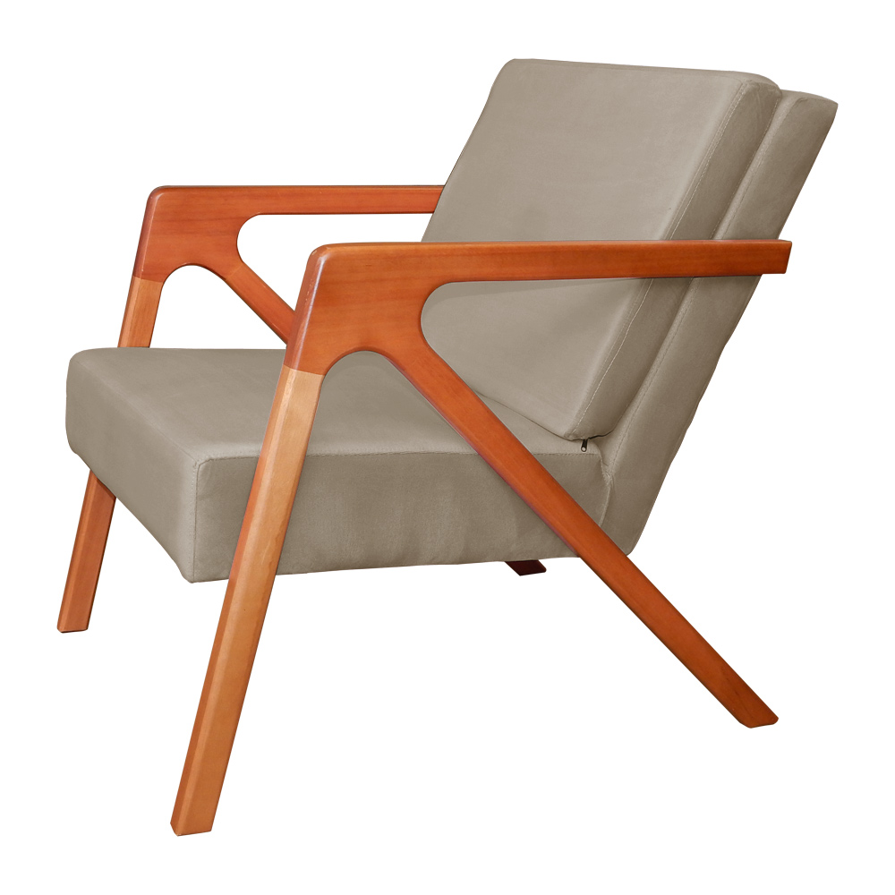 Poltrona Luxo Monalisa Suede Cappuccino