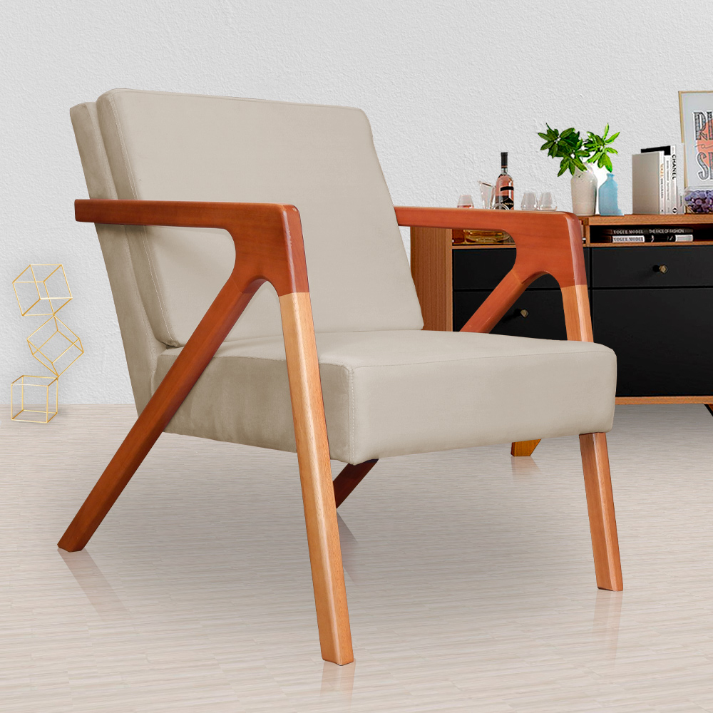 Poltrona Luxo Monalisa Suede Cappuccino