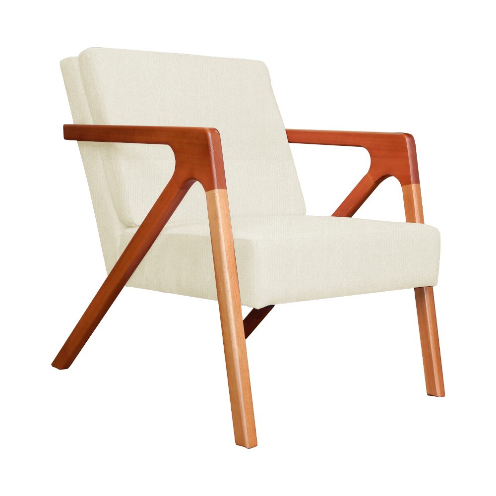 Poltrona Luxo Monalisa Suede Marfim