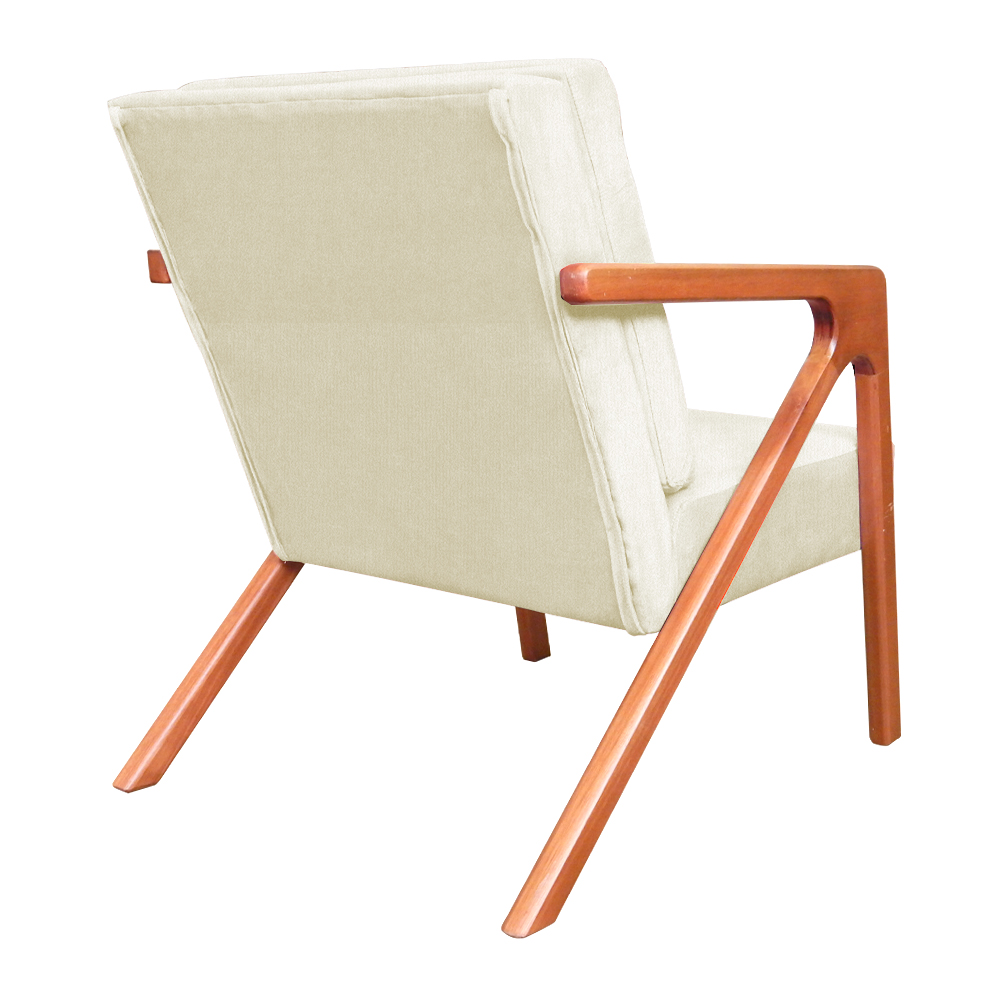 Poltrona Luxo Monalisa Suede Marfim