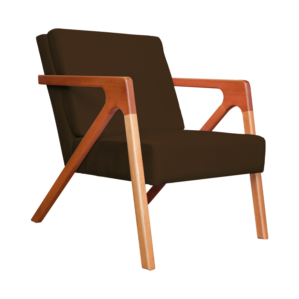 Poltrona Luxo Monalisa Suede Marrom