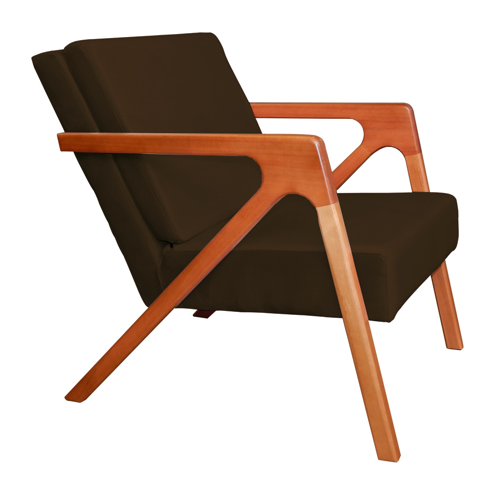 Poltrona Luxo Monalisa Suede Marrom