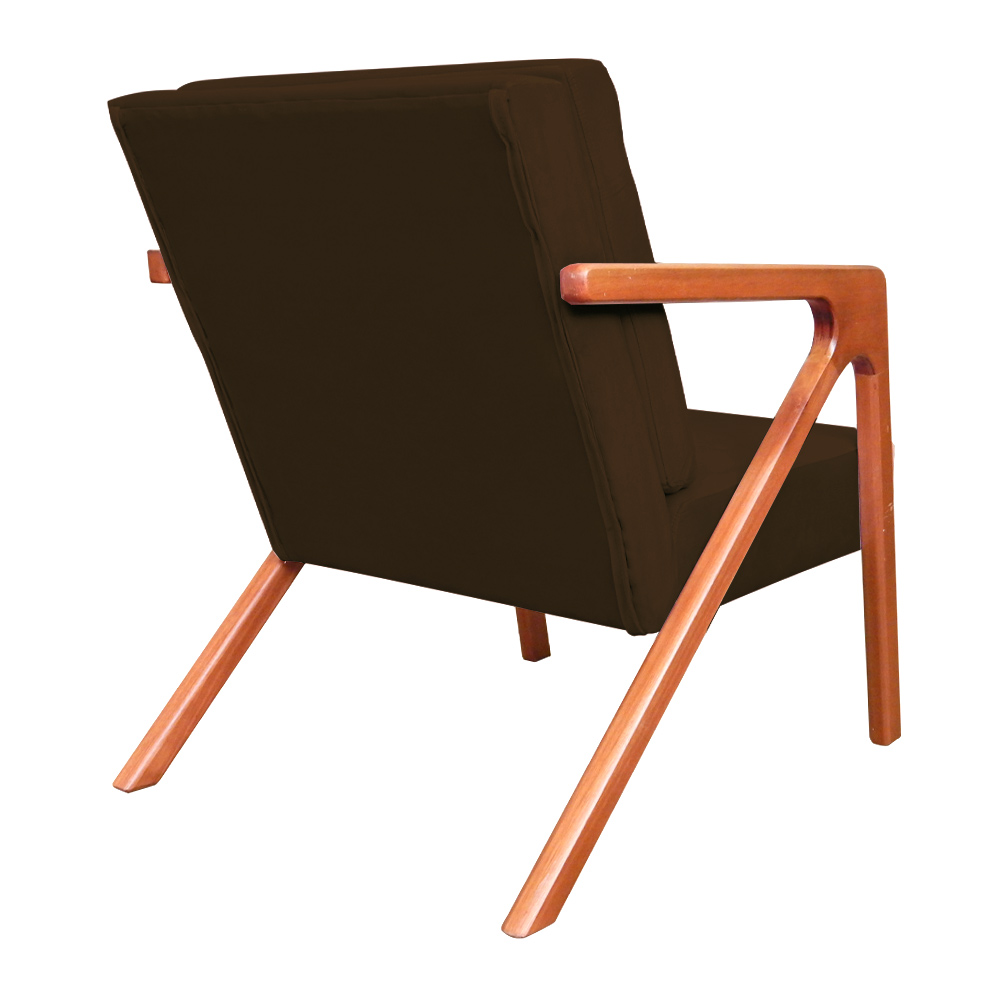 Poltrona Luxo Monalisa Suede Marrom