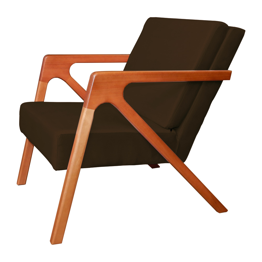Poltrona Luxo Monalisa Suede Marrom