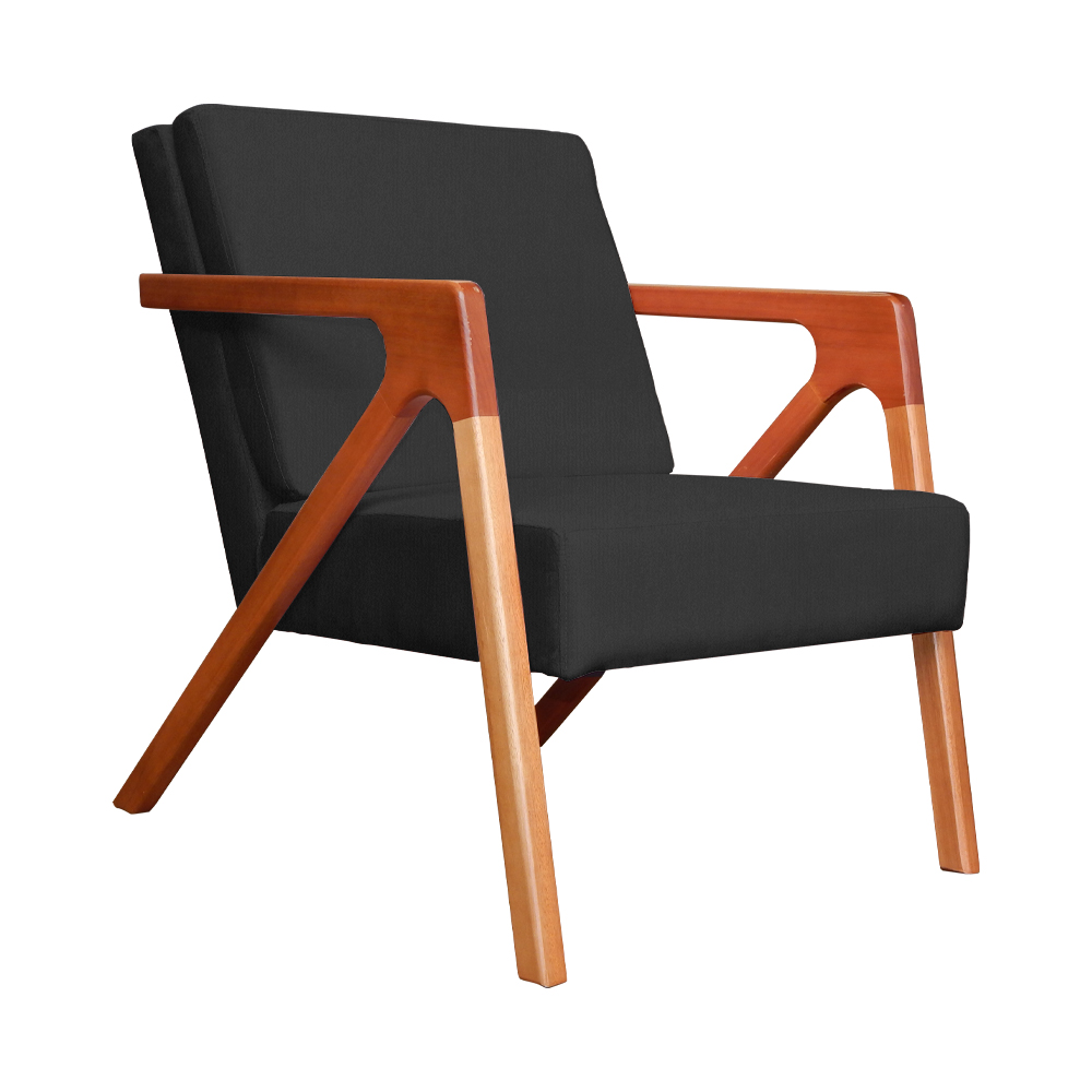 Poltrona Luxo Monalisa Suede Preto