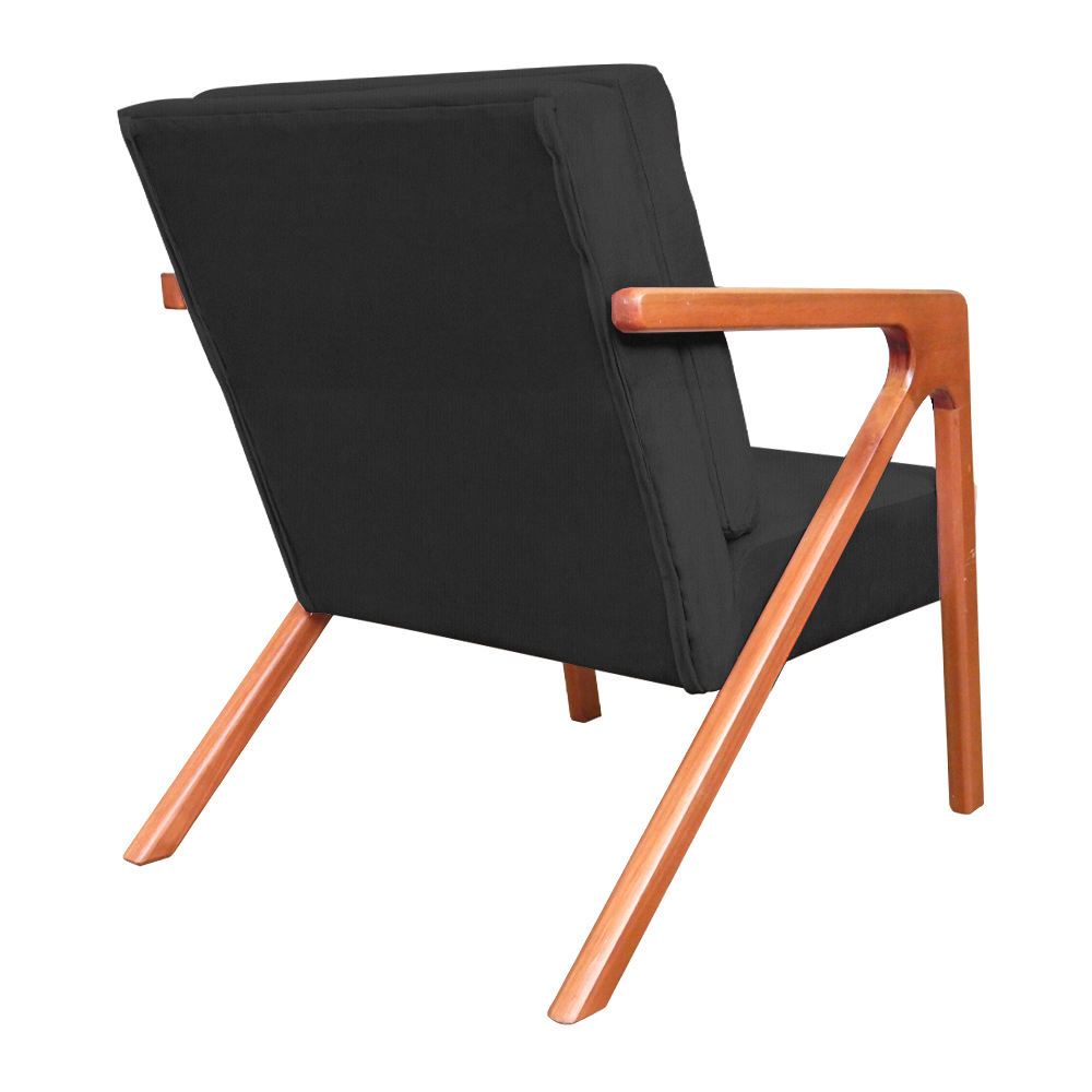 Poltrona Luxo Monalisa Suede Preto