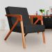 Poltrona Luxo Monalisa Suede Preto