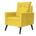 Poltrona Para Sala Ligia Suede Amarelo - DS Estofados