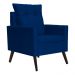 Poltrona Para Sala Ligia Suede Azul Marinho - DS Estofados