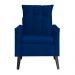 Poltrona Para Sala Ligia Suede Azul Marinho - DS Estofados