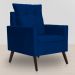 Poltrona Para Sala Ligia Suede Azul Marinho - DS Estofados