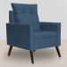 Poltrona Para Sala Ligia Suede Azul Royal- DS Estofados