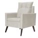 Poltrona Para Sala Ligia Suede Bege - DS Estofados