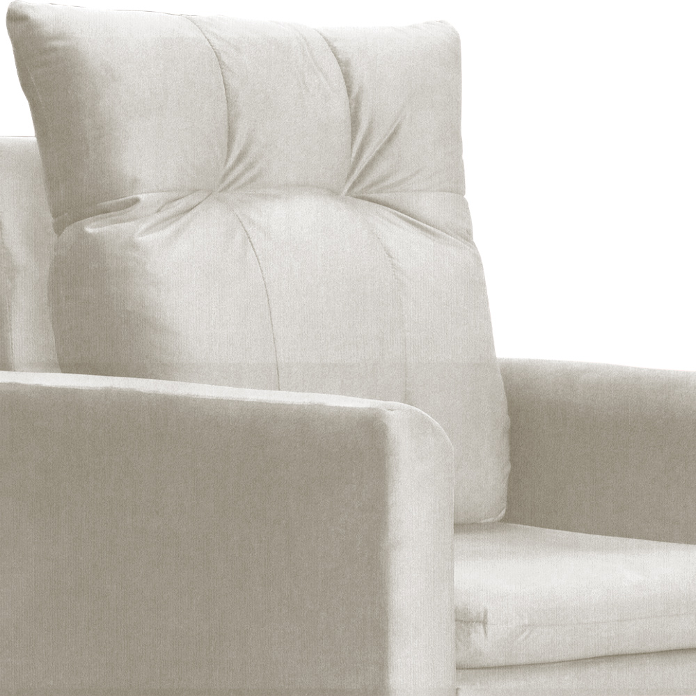 Poltrona Para Sala Ligia Suede Bege - DS Estofados