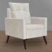 Poltrona Para Sala Ligia Suede Bege - DS Estofados
