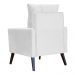 Poltrona Para Sala Ligia Suede Branco - DS Estofados
