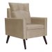 Poltrona Para Sala Ligia Suede Cappuccino - DS Estofados