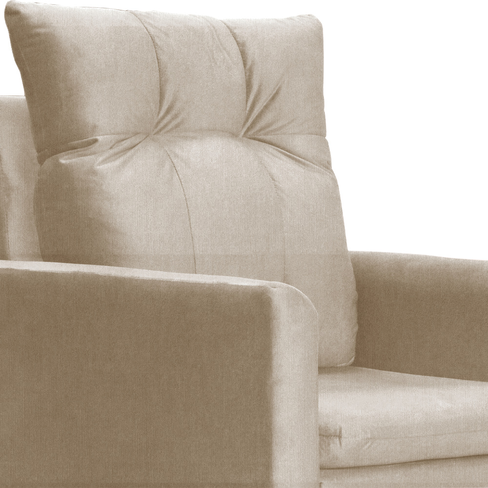 Poltrona Para Sala Ligia Suede Cappuccino - DS Estofados