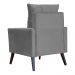 Poltrona Para Sala Ligia Suede Cinza - DS Estofados