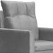 Poltrona Para Sala Ligia Suede Cinza - DS Estofados