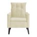 Poltrona Para Sala Ligia Suede Marfim - DS Estofados