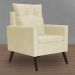 Poltrona Para Sala Ligia Suede Marfim - DS Estofados