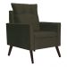Poltrona Para Sala Ligia Suede Marrom - DS Estofados