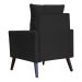 Poltrona Para Sala Ligia Suede Preto - DS Estofados