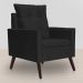 Poltrona Para Sala Ligia Suede Preto - DS Estofados