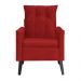 Poltrona Para Sala Ligia Suede Vermelho - DS Estofados