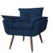 Poltrona decorativa Opalla Pés Palito Azul Marinho - DS Estofados
