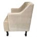 Poltronas Decorativa Pés Luis XV Gênises Encosto Estilo Capitonê Suede Bege - DS Estofados