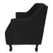 Poltronas Decorativa Pés Luis XV Gênises Encosto Estilo Capitonê Suede Preto - DS Estofados